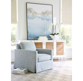 Beach Blue Upholstered Club Chair