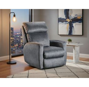 Primo Cyber Space Charcoal Power Headrest Rocker Recliner with SoCozi Massage