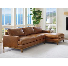 Horizon Brown Leather Upholstered LAF Sectional