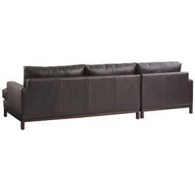 Horizon Dark Brown 110" Leather Upholstered RAF Sectional