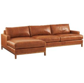 Horizon Brown Leather Upholstered RAF Sectional