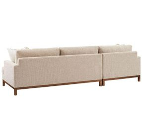 Horizon Beige 110" Upholstered RAF Sectional