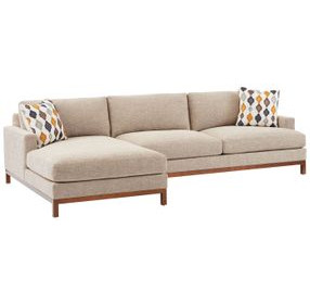 Horizon Beige 110" Upholstered RAF Sectional