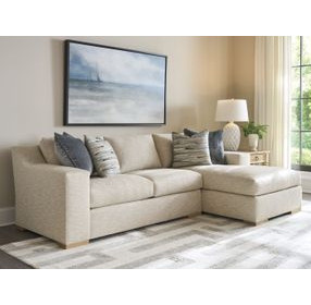 Shaws Cove Brown 2 Piece Modular Sectional with Pillows by Barclay Butera