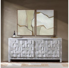 Gama Blue Washed 4 Door Buffet