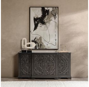 Harmony Harvest Walnut 4 Door Buffet