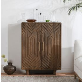 Holmes Artisan Brown 2 Door Bar Cabinet