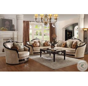 Ernestine Tan and Black Sofa