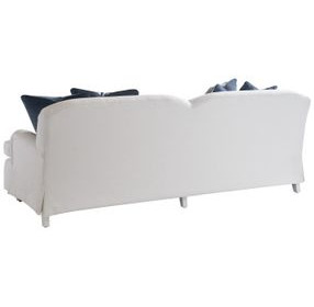 Athos Apartment White Upholstered 87" Sofa