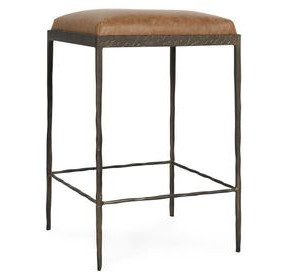 Bose Sedona Brown Leather Upholstered Counter Height Stool