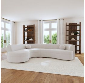 Concord Ivory 2 Piece Sectional with Pillows