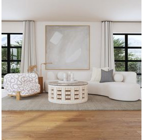 Octavia Ivory 2 Piece Modular Sectional with Pillows