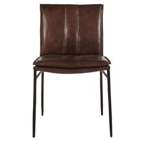 Mayer Brown Leather Upholstered Dining Chair Set of 2