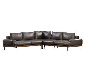 Largo Storm Leather 3 Piece Modular Sectional