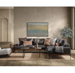 Largo Storm Leather 3 Piece Modular Sectional