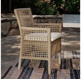 Brisbane White Upholstered Outdoor Dining Chair