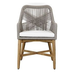 Marley White Upholstered Outdoor Dining Chair