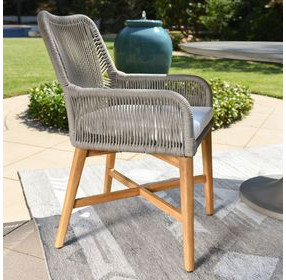 Marley White Upholstered Outdoor Dining Chair