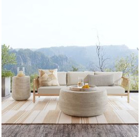 Leo Taupe 87" Outdoor Sofa