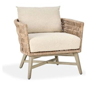 Collins Sand Upholstered Outdoor Accent Chair