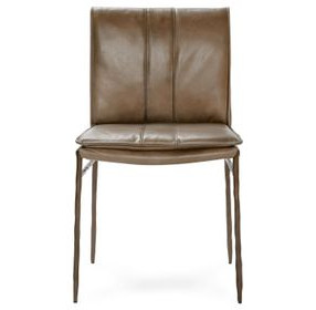 Mayer Adobe Tan Leather Upholstered Dining Chair Set of 2