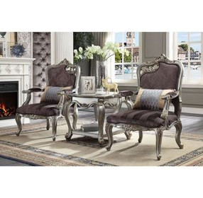 Picardy Beige 93" Sofa with Nailhead Trim