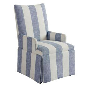 Mackenzie Blue and Gray Upholstered Arm Chair