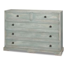 Frances Blue Gray 5 Drawers Chest
