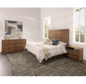 Santa Clara Caramel Brown 2 Drawer Nightstand