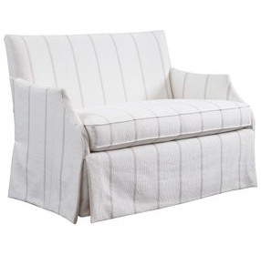Agate White Upholstered 51" Settee