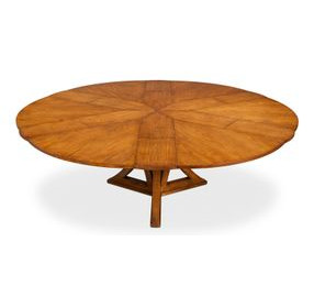 Casual Jupe Tobacco Brown 71" Extendable Round Dining Table
