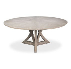 Casual Jupe Moonskin 86" Extendable Round Dining Table