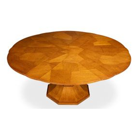 Giselle Jupe Tobacco Brown 71" Extendable Round Dining Table