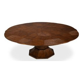 Giselle Jupe Palladio 86" Extendable Round Dining Table