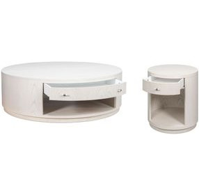 Vero White Round Cocktail Table