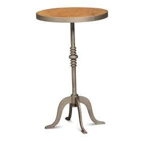 Carolina Brown and Gray Round Leaf Side Table