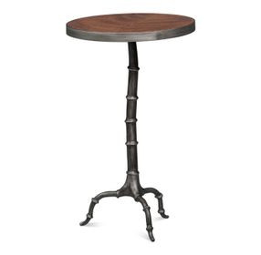 Brightleaf Brown and Gray Round Side Table