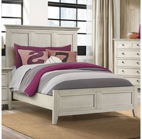San Mateo Youth Rustic White Full Panel Bed