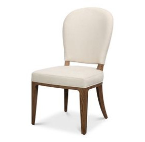 Caro Cream Performance Fabric Upholstered Dining Chair Set of 2