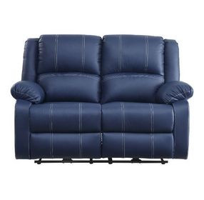 Zuriel Blue 60" Power Reclining Loveseat with USB Charging