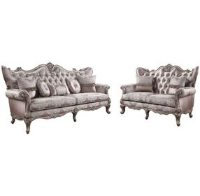 Jayceon Champagne Living Room Set with Pillows