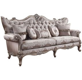 Jayceon Champagne 94" Sofa with Pillows