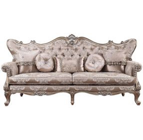 Jayceon Champagne Living Room Set with Pillows