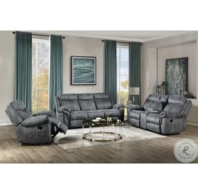 Zubaida Two Tone Gray Velvet Glider Recliner