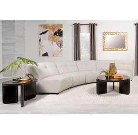 Charlotte Ivory 5 Piece Curved Modular Sectional