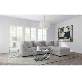 Cambria Gray 4 Piece Modular Sectional with Storage Ottoman