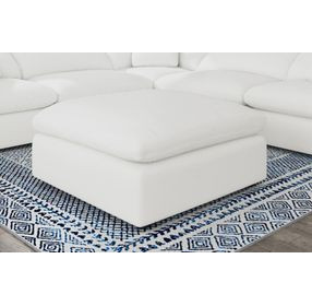 Raleigh Ivory Performance Fabric Ottoman