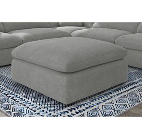 Raleigh Gray Performance Fabric Ottoman
