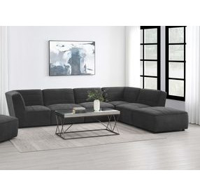 Sunny Dark Charcoal 6 Piece Sectional