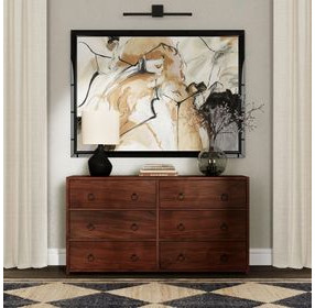 Lark Medium Brown 60" Rectangular 6 Drawer Dresser